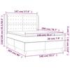 Box Spring Bed with Mattress & LED Gray 140 x 200 cm Artificial Leather