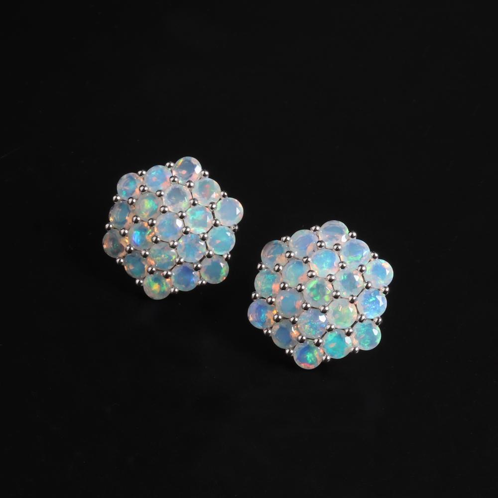 Красивые роскошные большие серьги из серебра 925 пробы с натуральным эфиопским опалом 13,3 карата для женщин, день рождения, юбилей