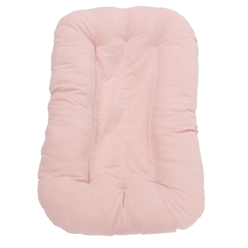 Baby Lounger Biomimetic Uterus Shape Detachable Cleansing Soft Cotton Infant Bassinet Pink