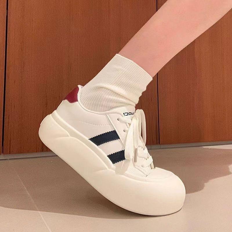 Высококачественные туфли на платформе, женские, ретро, шикарные, нишевые, модные, взрывные, универсальные, уродливые, милые, с большой головой, белые туфли