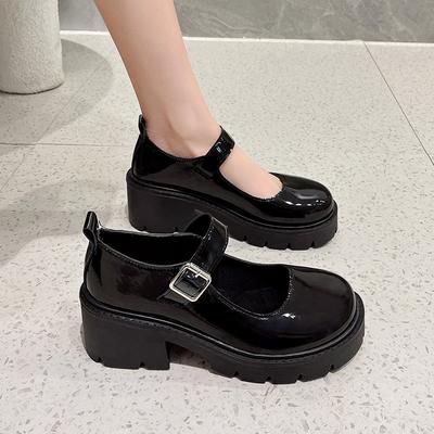 Весенние новые туфли Мэри Джейн женские на толстой платформе, туфли для униформы, одинарные туфли, женские ретро туфли из маленькой кожи