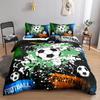 Soccer Duvet Cover Twin Football Kids Bedding Set Soft 3D Quilt Cover Boys Teens Football Lovers King Polyester Comforter Cover