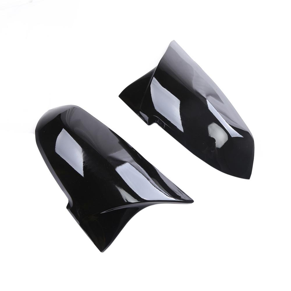 2x Glossy Black Rear View Mirror Cover For BMW F20 F21 F30 F31 F32 F34 F36 I3 X1