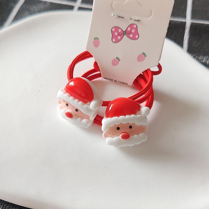 2024 Christmas Kids' Hair Accessories: Santa, Snowman, Reindeer Tree Hair Ties & Scrunchies
