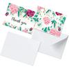 Clickedin Thank You Cards, Elegant Flowers Theme, 12 Cards and Envelopes