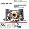 Haunted Castle Halloween Party Backdrop, Spooky Polyester Banner for Wall Decor & Photo Booth