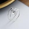 Серебристый Цвет Застежка Регулируемое Открытие Кольца На Палец Для Женщин Ювелирные Изделия Подарок Индивидуальные Украшения