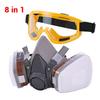 6200 Газовый Респиратор Половина Лица Пылезащитная Маска Распыление Органический Химический Фильтр 5N11 Рабочие Защитные Очки для Шахтной Сварки