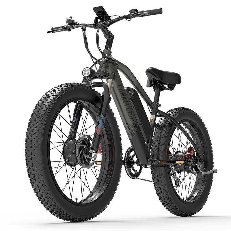 New EU UK Stock LANKELEISI MG740PLUS Electric Bicycle Dual Motor 2000W 48V 20AH Mountain Ebike For Adult 26 Inch Fat Tire Bike