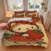 3pcs Strawberry Hello Kitty Duvet Cover Set, 1 Duvet Cover + 2 Pillowcases (No Insert), High-Definition Print, Home & Dorm Set yy251208023