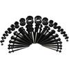 36 Pieces of Stainless Steel Taper Ear Expansion Set Puncture Jewelry