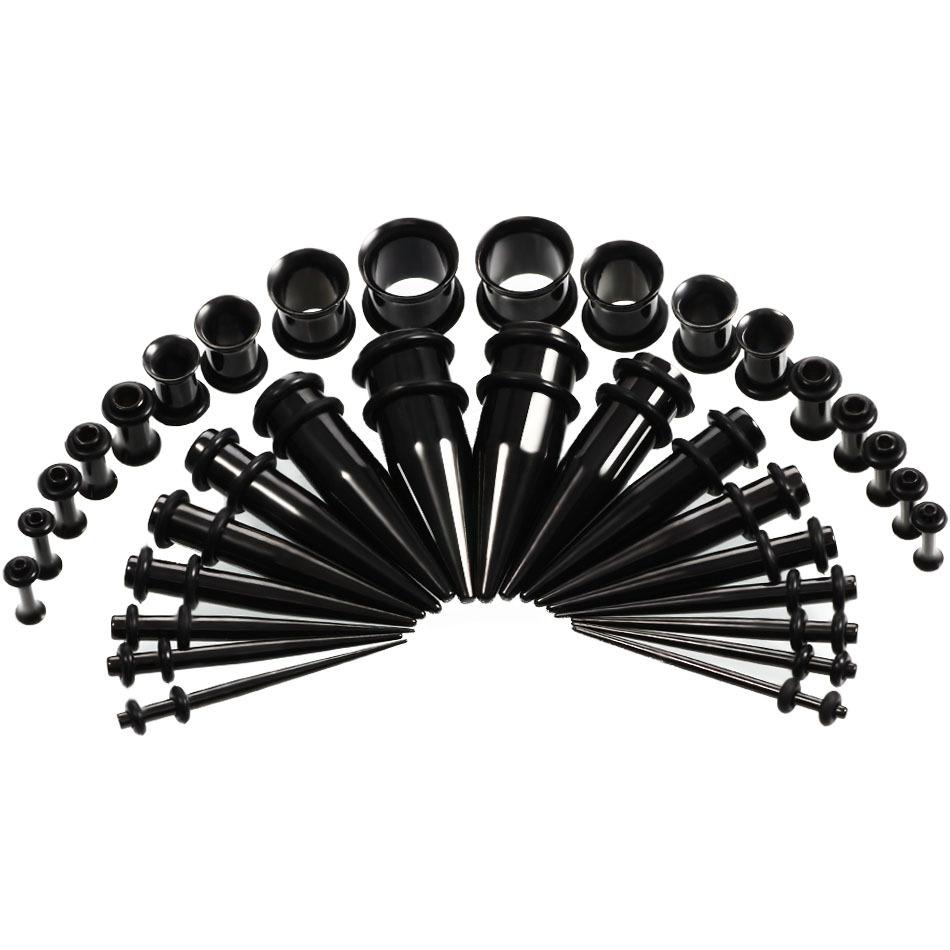 36 Pieces of Stainless Steel Taper Ear Expansion Set Puncture Jewelry