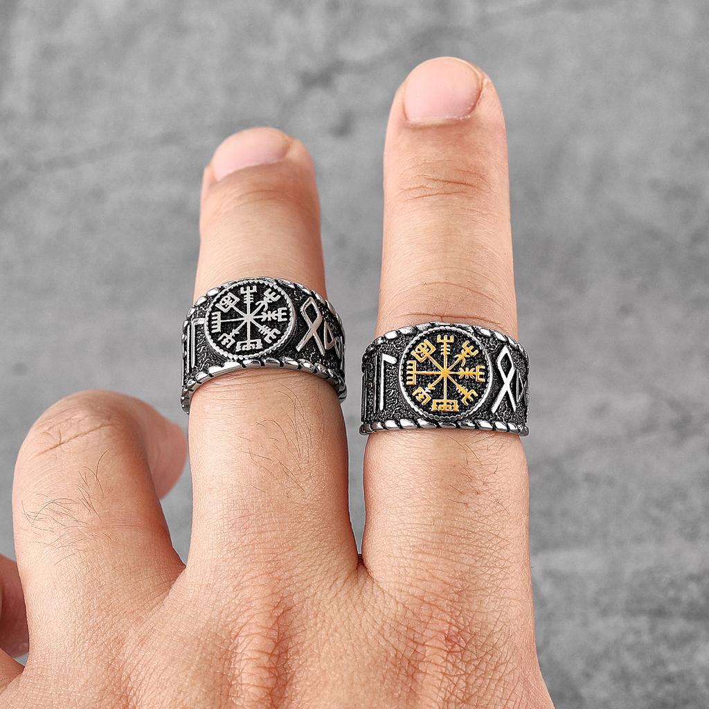Викинг, скандинавская мифология, Один, мужские кольца из нержавеющей стали, панк-амулет для парня-байкера, ювелирные изделия, креативный подарок