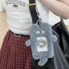 Cute Sweet Cartoon Kpop Photocard Holder Furry Fashion Korean Student ID Card Cover Case Key Ring Portable Photo Card Protector