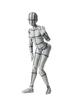 TAMASHII NATIONS Edition Color 135mm Painted Movable Figure SHFiguarts Body-chan -Sports- -Wire Frame- (Серая версия.) приблизительно. ПВХ и АБС
