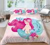Комплект постельного белья с 3D узором русалки, пододеяльник с рисунком красоты, наволочка из 2 или 3 предметов, ткань из микрофибры, мягкое и удобное украшение для дома