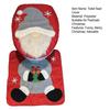 Santa Toilet Seat Cover 2-Piece Christmas Bathroom Set Santa Claus Toilet Seat Cover And Mat Set for New Year Indoor Bathroom Decor