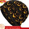 Halloween Black Pumpkin Beanie Chemo Hat Cancer Headwear Knitted Hats Baggy Slouchy Scarf Cap for Adults Women Men
