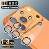 1-3 шт. 3D Защитное стекло для камеры Для For Iphone 17 Pro Max Стекло для объектива Для For Iphone 17Pro 17 Air Закаленное стекло Черный круг Защитный чехол