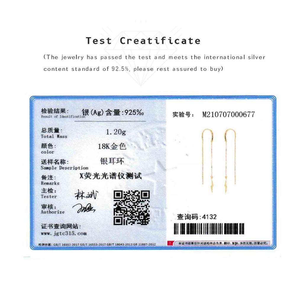 ANDYWEN Серьги-цепочки из стерлингового серебра 925 пробы с длинным шипом и пирсингом