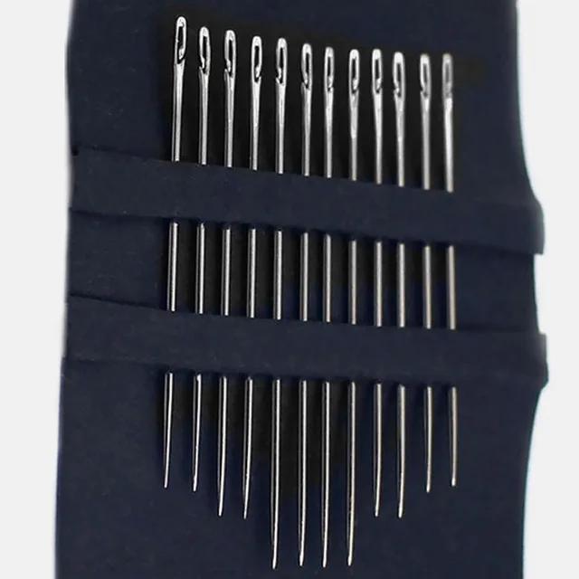 Новые 12 шт./набор швейных игл из нержавеющей стали с отверстием сбоку иглы для ручного шитья пожилым людям для вышивки