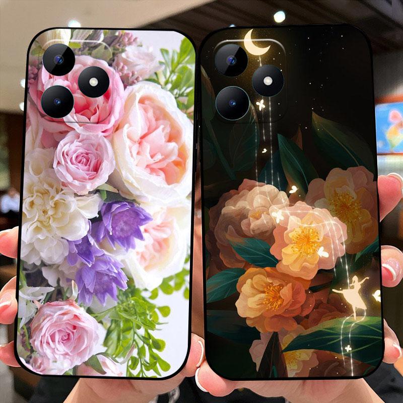 Мультяшный модный чехол для Realme Note 50 Coque Narzo N53 ТПУ силиконовые чехлы для телефона для Oppo Realme C51 C51s C53 4G Мягкий бампер