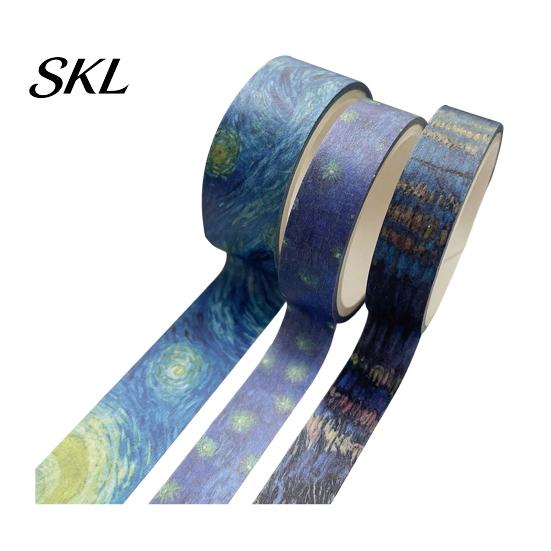 Daily Handbag Decoration Tape 3 Rolls Washi Set, Decorative Stickers, Aesthetic Tapes for Geometric Scrapbooking Supplies, Journaling Junk Journal,