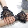 Double Layered Flared Ruffled Wrist Sleeves Fake Cuffs Ornaments Black White Detachable False Sleeves For Shirt Sweater