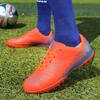 Fashion Men's Soccer Shoes FG/TF Non-Slip Soccer Cleats Training Shoes Ultralight Outdoor Sneaker Lace Up Casual Light Football Boots 45
