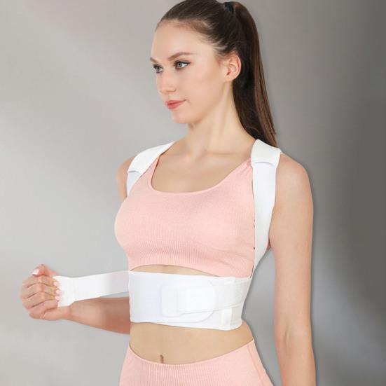 High Elastic Thickened Shoulder Pads Anti-hunchback Breathable Mesh Invisible Compression Correction Belt Adjustable Back Support Posture