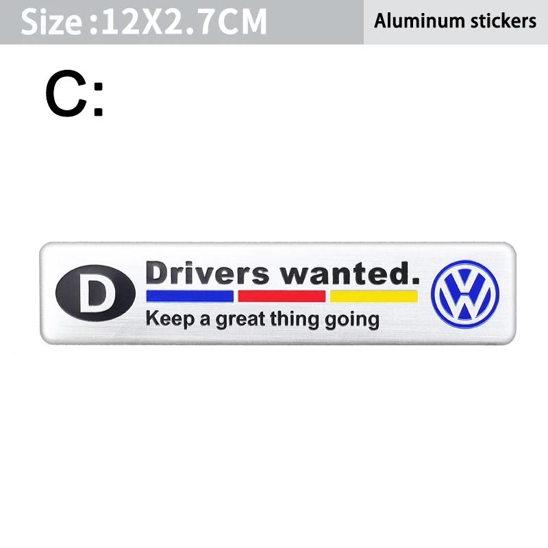 Valve Stems Caps Volkswagen Series Aluminum Badge Car Body Stickers Decals Accessories For VW GTI Polo Golf Passat Tiguan T-ROC I444