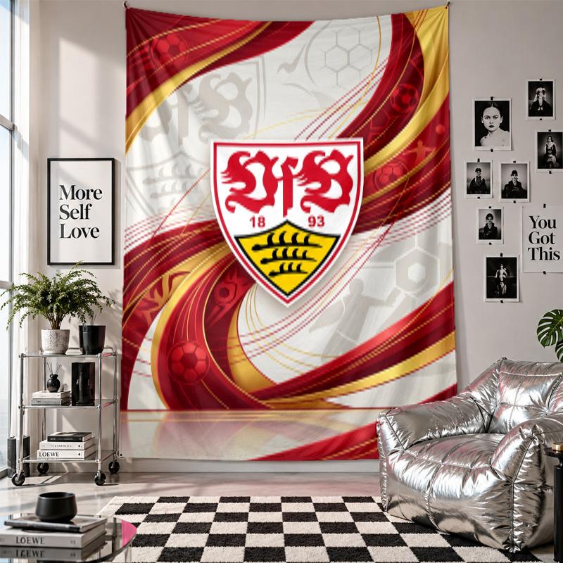 VfB Stuttgart Football Wall Tapestry Home Decor Wall Hanging Cloth for Bedroom Living Room Background