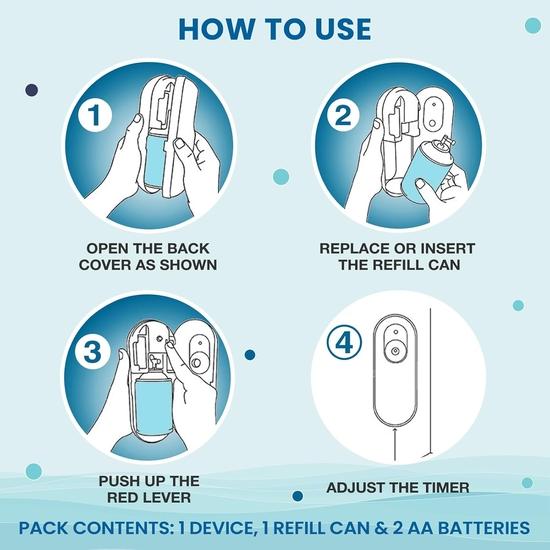 Godrej Aer Matic Kit (Machine + 1 Refill) - Automatic Room Fresheners with Flexi Control Spray | 2200 Sprays Guaranteed | Lasts Up To 60 Days (225ml)