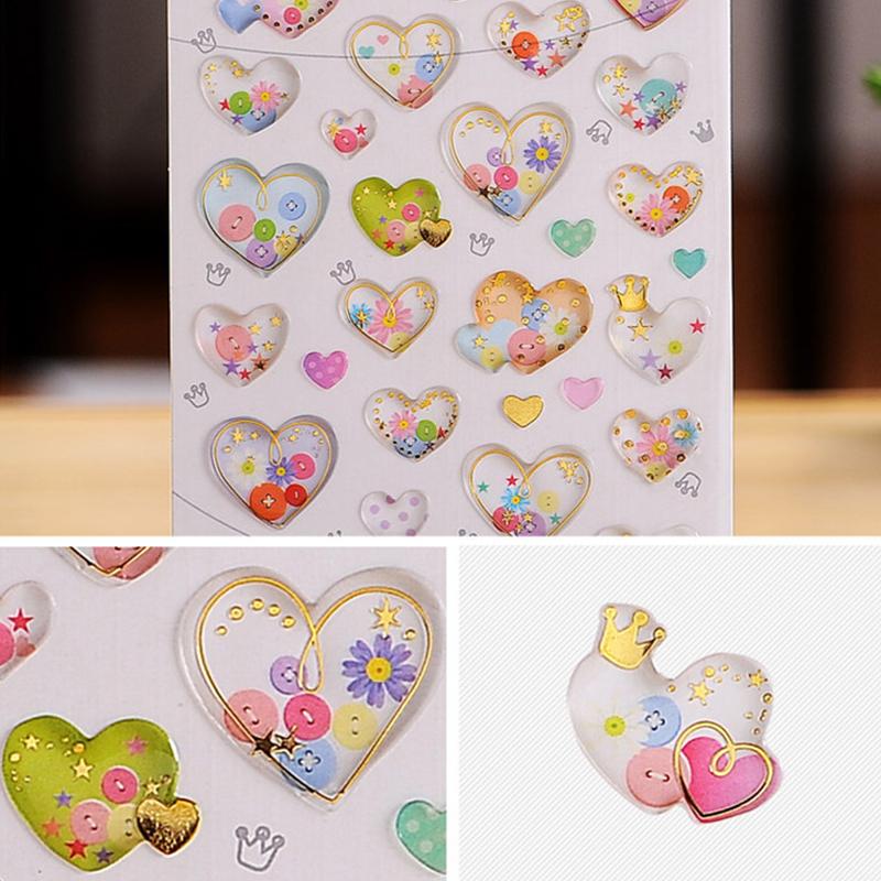 Fun Fantasy Cartoon Stickers Bronzing 3D Environmental Protection Mobile Phone Diary Handbook Sticker Material Children Gifts