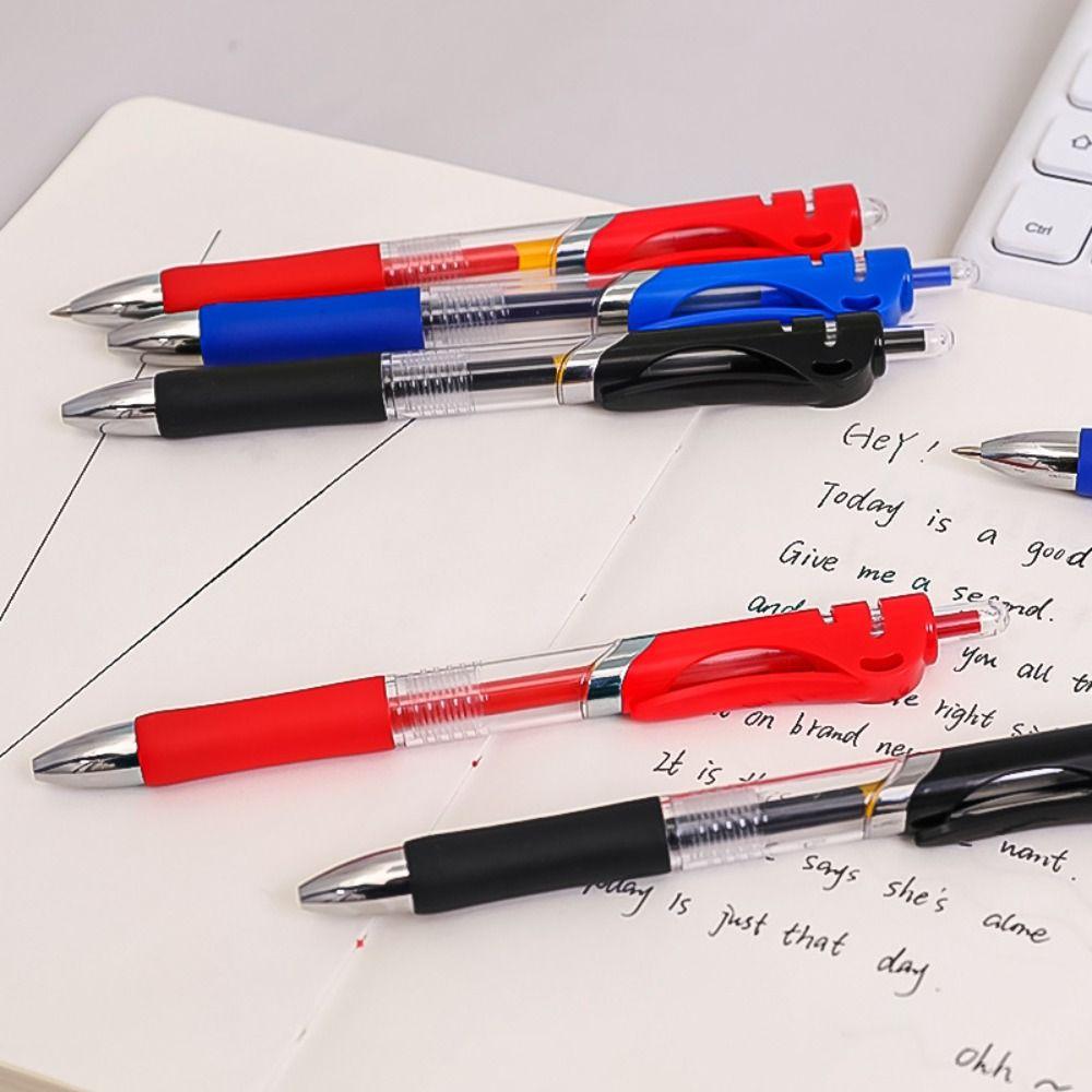 5 шт. Черная Синяя Красная Ручка-счетчик с чернилами для подписи Гладкое письмо Нажимная ручка Студент