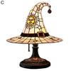 Witch Hat Lamp LED Night Light Soft Glow Battery Powered Handmade Gothic Wizard Hat Shape Light Bedside Lamp Decoration