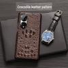 Чехол из натуральной воловьей кожи с черепом крокодила для Honor 30/30 Pro/30 Youth Edition — защитите свой телефон стильно!