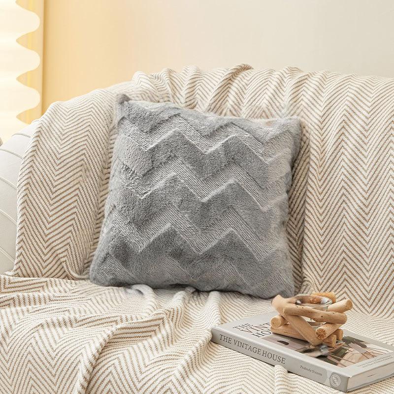 Плюшевые наволочки для диванных подушек, квадратные наволочки для подушек, для кровати, гостиной, плюшевая наволочка для сна, хлопок, домашний декор