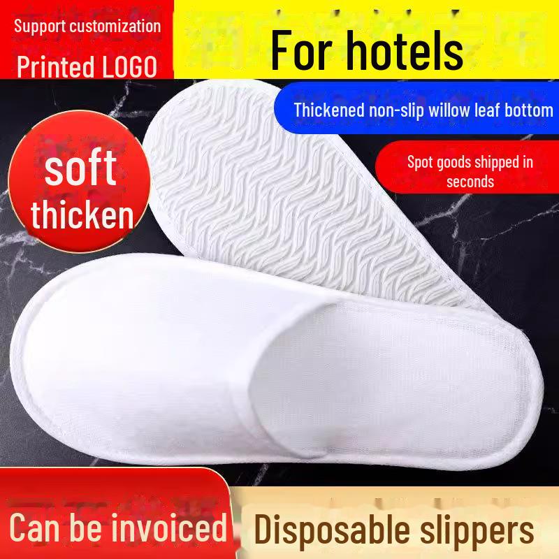 Plush Winter Non-Slip Disposable Slippers for Hotels & Homestays