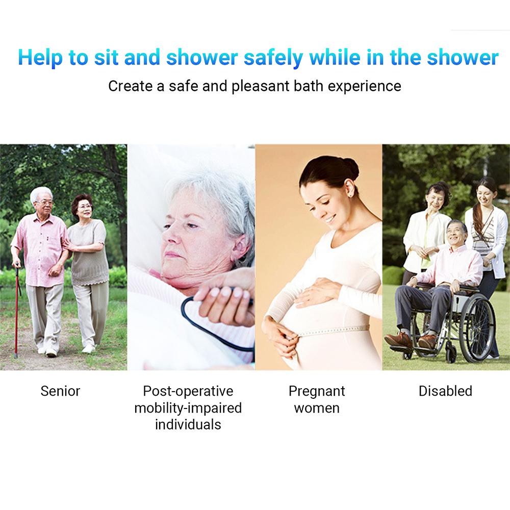 Складная скамейка для душа, откидное вкручивающееся сиденье для ванны, настенное крепление, стул для ванной комнаты, табурет с нескользящим покрытием