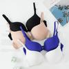 Sexy Gathered Front Clasp Girls Bra Candy Color Glossy One-line Beautiful Back Thin Underwear Bras
