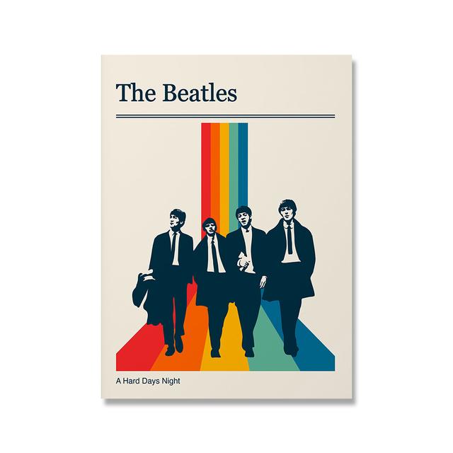 Винтажный постер панк-группы, абстрактное минималистское искусство, эстамп, говорящая голова, портрет, холст, живопись, геометрическая музыка