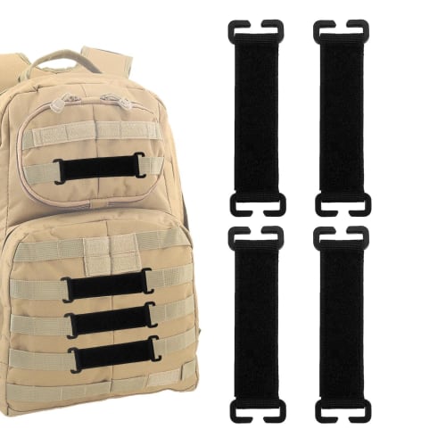 4 Multifunctional Velcro Triangle Belts, Multi-Purpose Multi-Belts with Hanging Hooks, Carabiners, and Molle Attachments for Airsoft, Mountaineering,