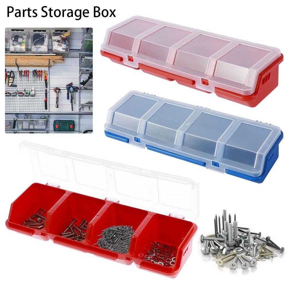 1Pcs Blue Red Screw Organizer Box with Lid Tool Part Container Bin New Parts Storage Box