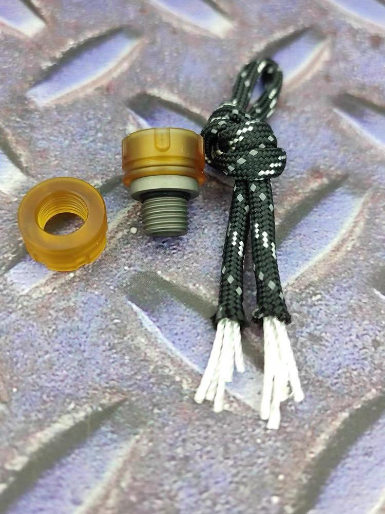 2-в-1 ПЭИ Титановый сплав DIY Бусины для ножа Подвески для шнурка Верёвка для зонта Подвеска EDC Плетёный паракордный шнурок Аксессуары для ножа