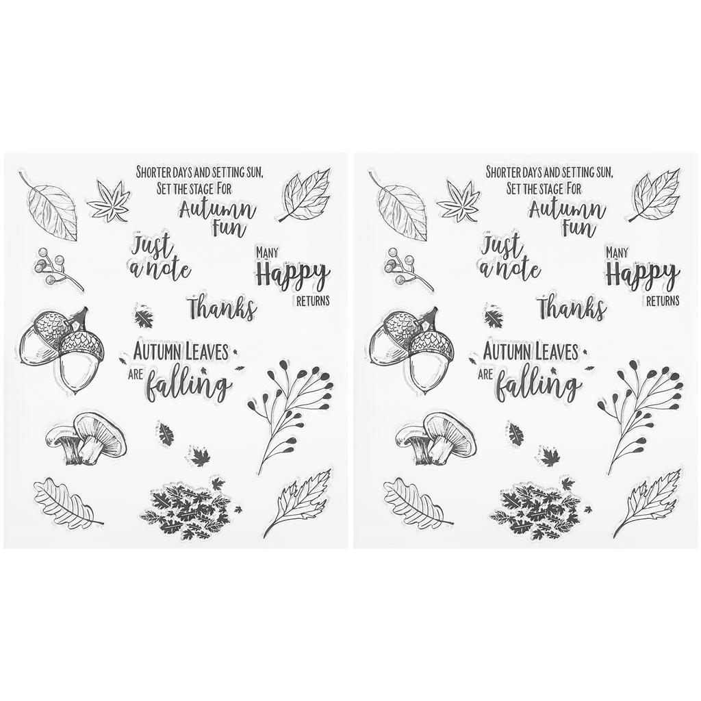 2 комплекта прозрачных штампов для декора открыток, тиснения, скрапбукинга, расходных материалов