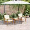 vidaXL 3-Piece Garden Bistro Set with Cushions Solid Acacia Wood 4106577