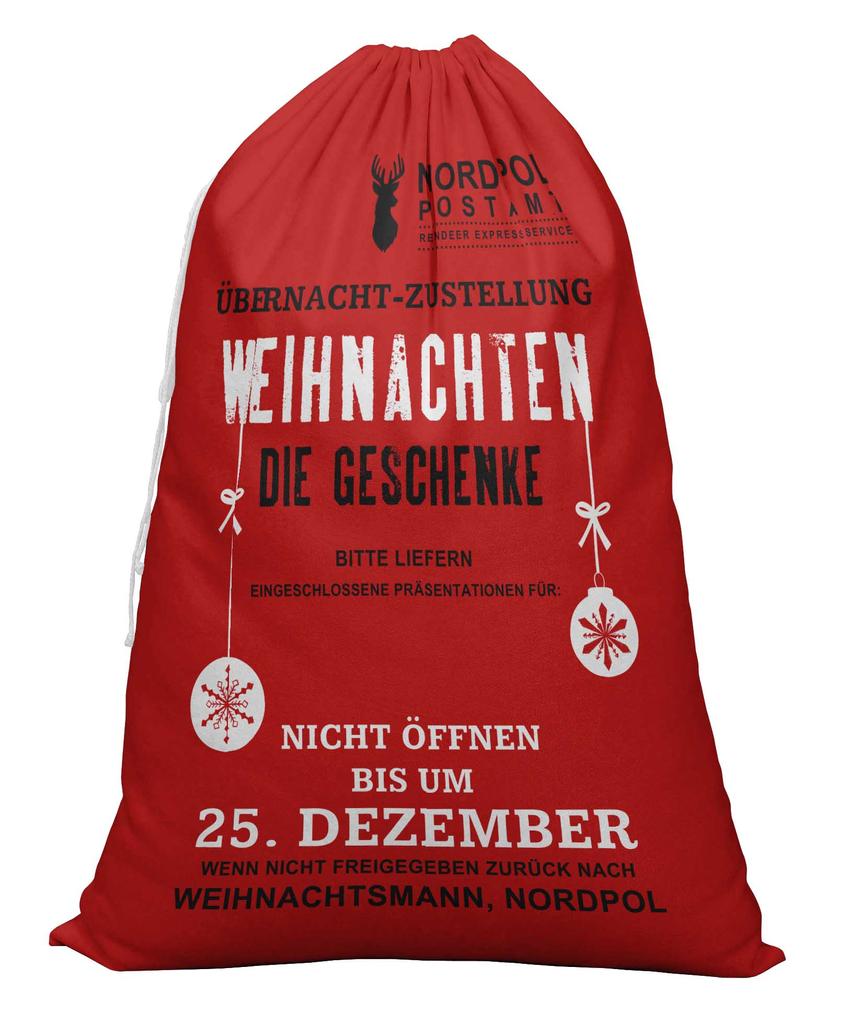 Printtoo Большая холщовая сумка на шнурке, рождественские мешки, подарочный мешок Санты, индивидуальный подарок на вечеринку, 2 шт., 27x20 дюймов