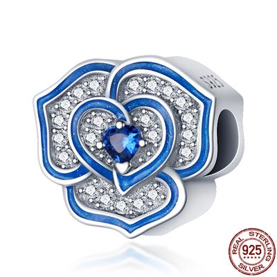 Стерлингового Серебра 925 пробы, синяя серия, луна, самолет, космическая серия, стеклянные бусины, клипсы, подходят для оригинального модного браслета, ювелирное изделие, подарок