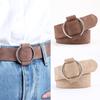 Creative Needleless Round Buckle Casual Ladies Belts Youth Fashion Wide Belts Women Belts